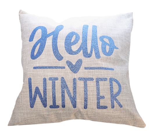 Hello Winter Pillow Cover