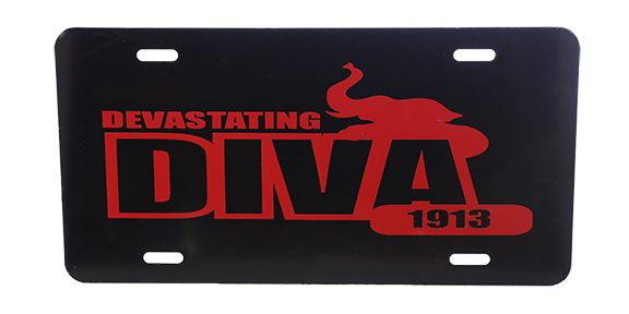 Devastating Diva 1913 License Plate